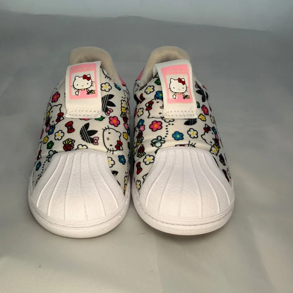 Adidas Superstar 360 Hello Kitty Toddler 7K Slip On White Pink Floral IG5668